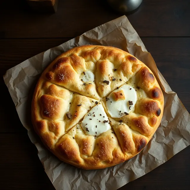 Crescia: focaccia con sale grosso e pepe